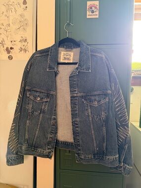 Levi's Blue Denim Jacket with Stitched Sleeve Detail